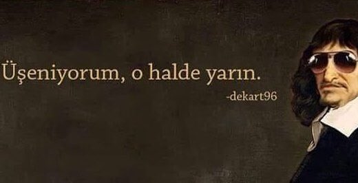 Destarces:

Düşünüyorum, o hâlde varım.

Kova Burcu: