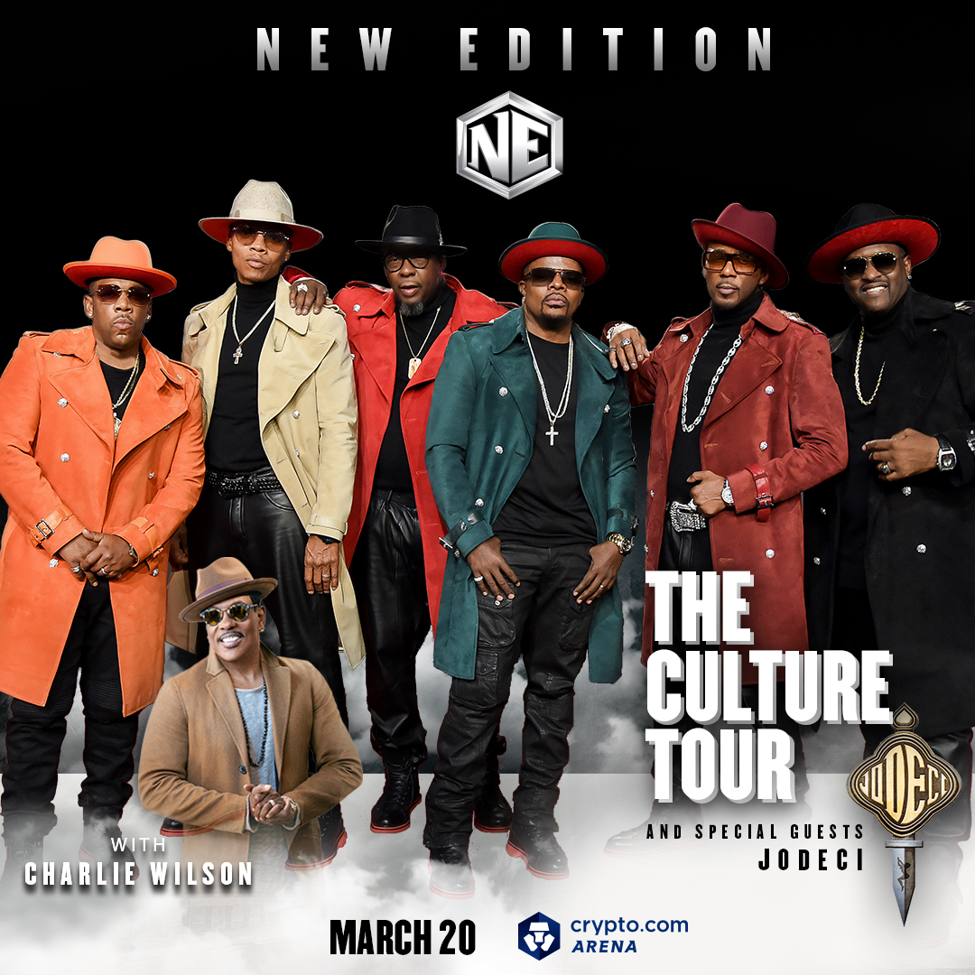 The Culture Tour has arrived! Are. You. Ready!? 6 p.m. - doors open 7 -  @jodeci 7:45 - @CharlieWilson 9:15 - New Edition Guests 2+ must show proof  of full vaccination or