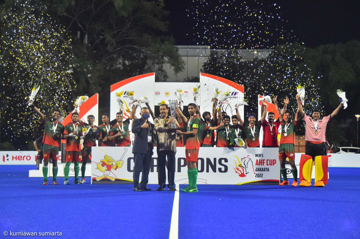 Bangladesh lifts trophy in Men's AHF Cup Jakarta 2022
Bangladesh qualifies to the Hero Asia Cup Jakarta 2022

#mensahfcup2022
#asiahockey