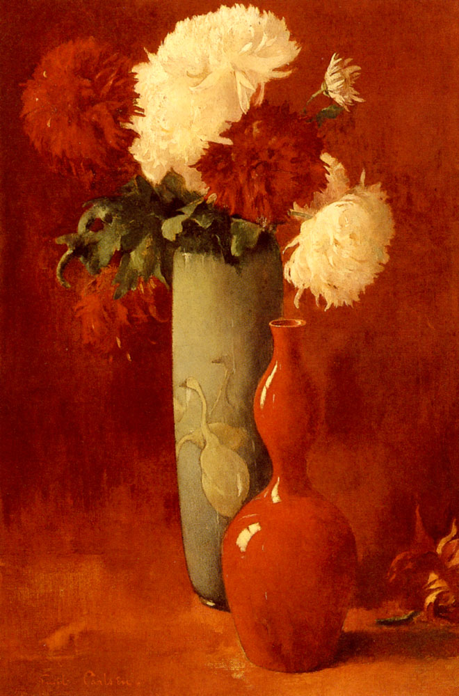 Vase and Flowers by Emil Carlsen 
#art #vintagefloral #flowers #affordableart #onlineart
