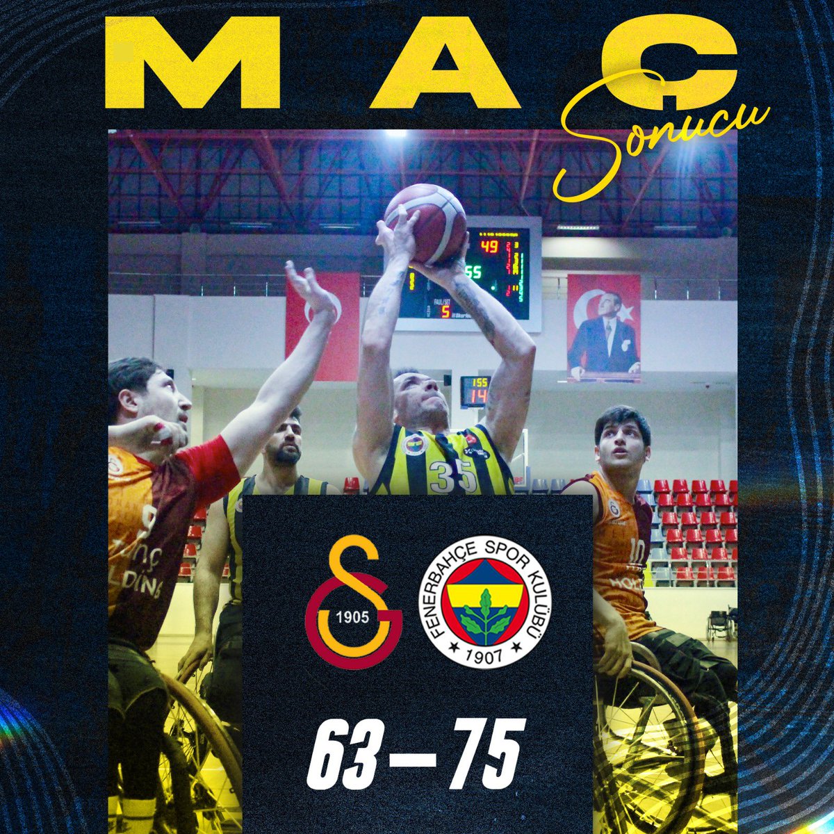 Derbi bizim! 🙌

Galatasaray Tunç Holding’i 75-63 yenerek galibiyet serimizi sürdürüyoruz!👏

Bravo Takım!🔥 #17de17
