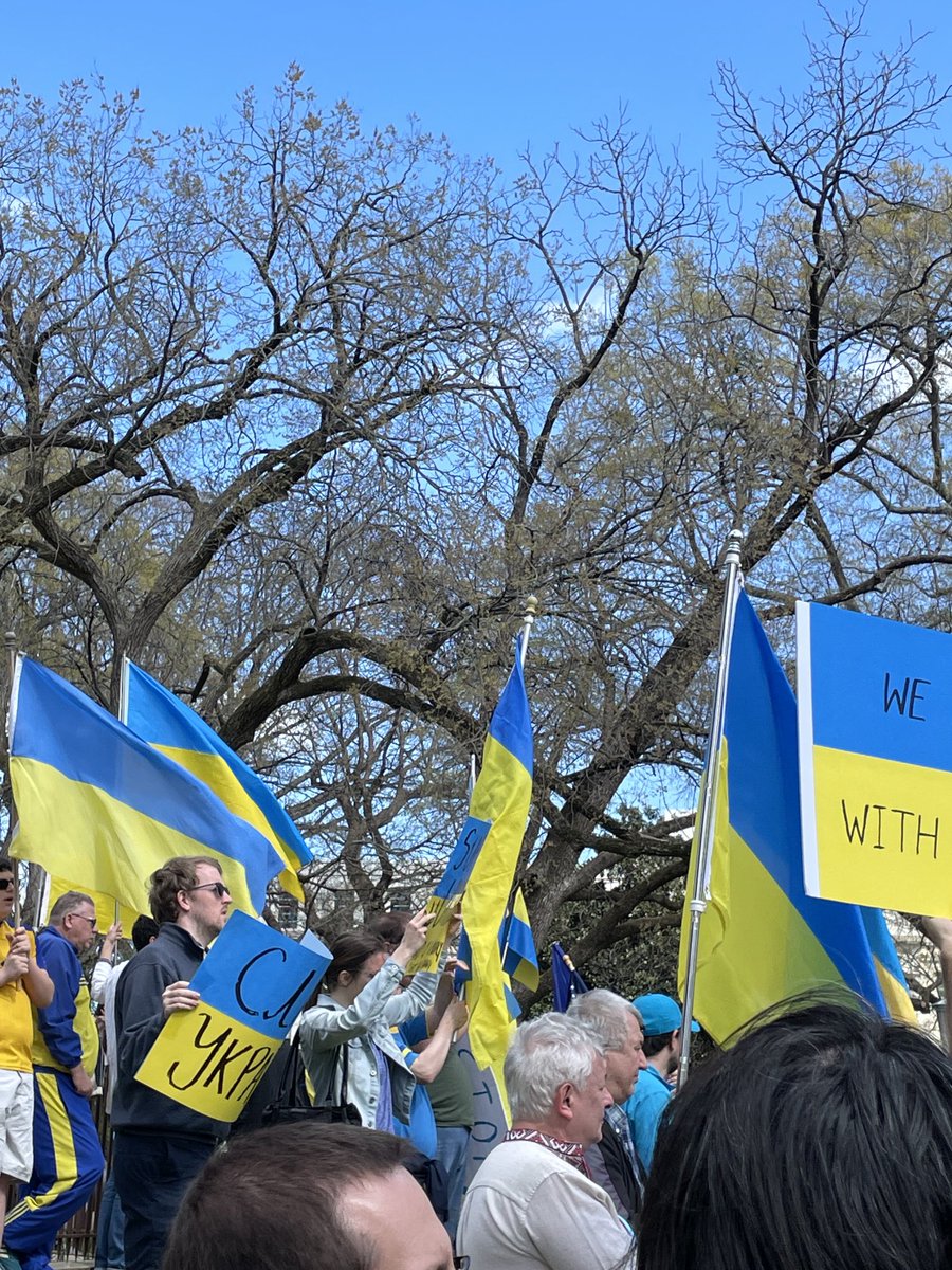 At the Capitol standing in solidarity with the people of Ukraine.