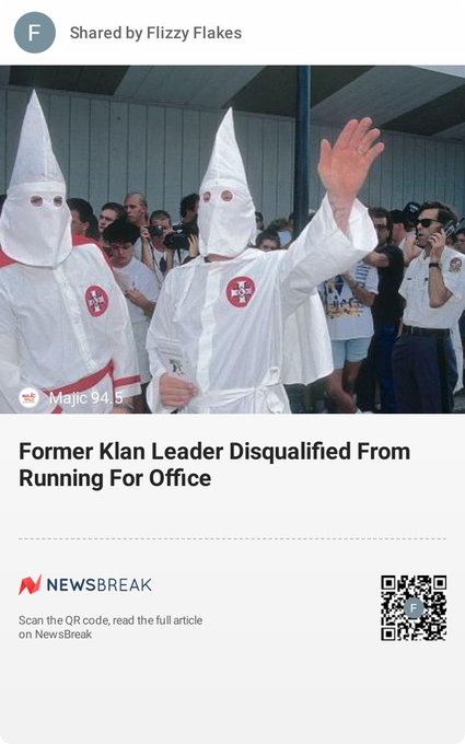Former Klan Leader Disqualified From Running For Office https://t.co/Skj0G4Y3av https://t.co/0gsQcGw<a href="/tag/happyhumpday"class="tags"><span>#happyhumpday</span></a><a href="/tag/pawg"class="tags"><span>#pawg</span></a><a href="/tag/folloback"class="tags"><span>#folloback</span></a>