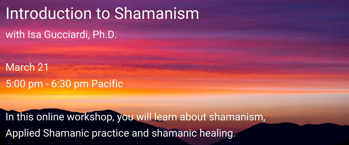 FndSacredStream's tweet photo. Introduction to Shamanism is Tomorrow! #shamanism #earthwisdom #onewhoknows #introductiontoshamanism #shamanichealing #shamanicpractice https://t.co/7JNxs8CiLH https://t.co/yHIY4umSFk