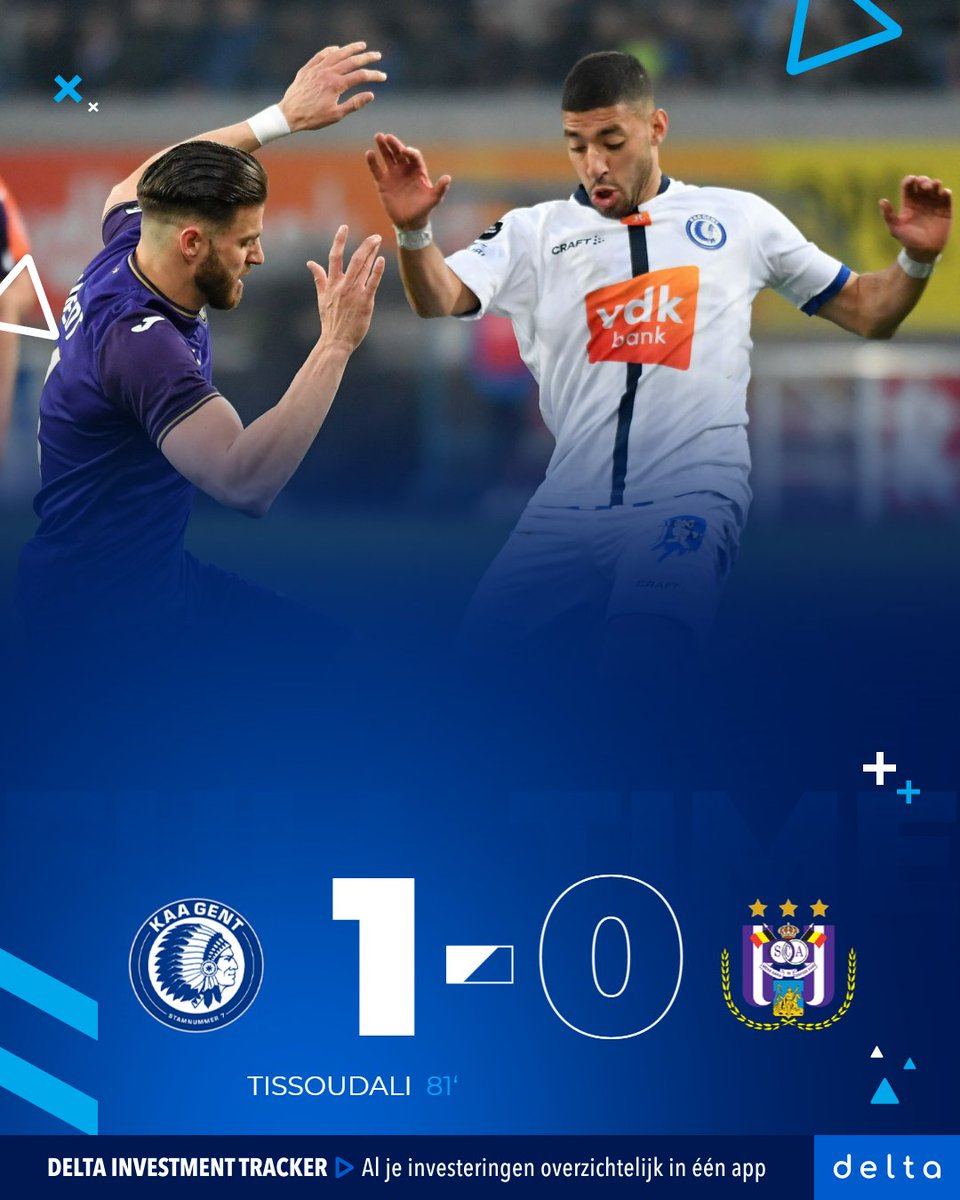 KAAGent's tweet photo. FT 1-0 | Onze zevende competitiezege op rij stuurt ons de top-vier in! 💪🏻 #COBW #gntand #jpl https://t.co/SfmnNOCka6