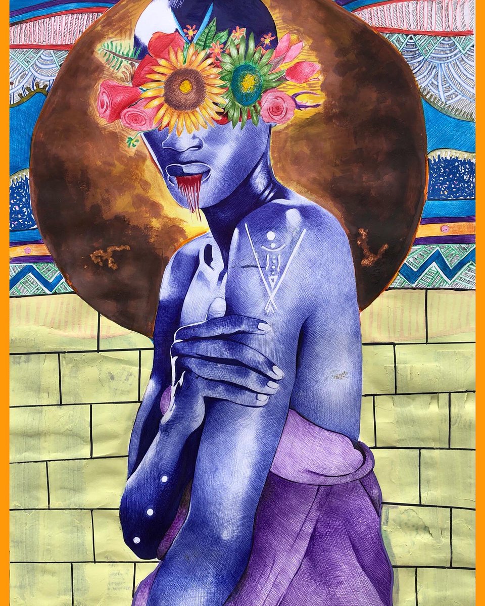 AkinrinsolaJide's tweet photo. Pen and paint 
Willing for any exhibition available 
Retweet the art and share the story.
Thanks https://t.co/rNOgPq41Ok