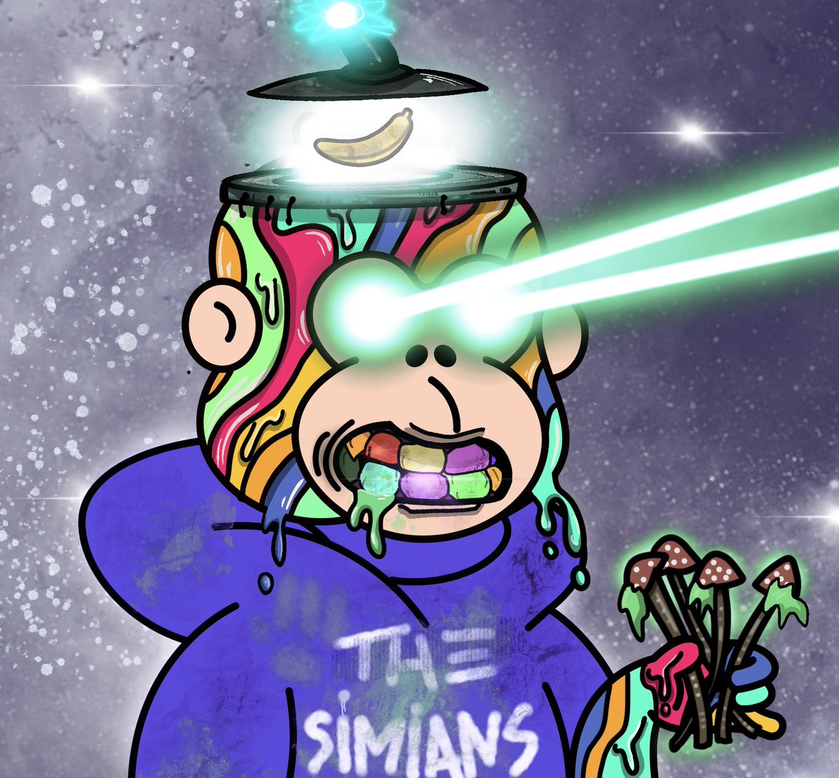 SimiansNFT's tweet photo. Blue Hoodie Gang🧪🔵

Which one would you like to be the Mutant version of your Simian? https://t.co/pkUOdj1UnQ