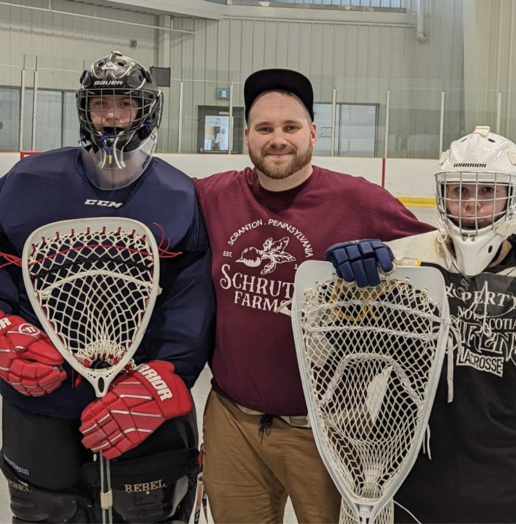 Pre-season goalie polishing continues in the <a href="/PrivateersLC/">Nova Scotia Privateers</a> - hosted Sunday clinics. Qwentyn, left, tends for @valleythunder lacrosse ‘s 14U team, while Lauren runs with the <a href="/wolveslacrosse1/">WolvesLacrosse</a> . Thanks, <a href="/mitchhanni/">Mitch Hannigan</a>, for growing great goalies!
