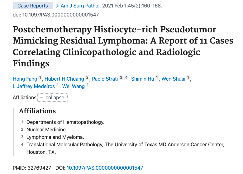 SibaElHussein's tweet photo. Histiocyte-rich pseudotumor in the setting of post lymphoma chemotherapy shown by @ljmedeirosMD & @SkybhatiaMD last week & described here⏩ https://t.co/3BSKu8VzWX @AJSP | revisit slides https://t.co/hlXL3FpQGX (case 1) | notes https://t.co/fpNtIjLfoj #hemepath #pathtwitter #lyms https://t.co/0j2FuStsht
