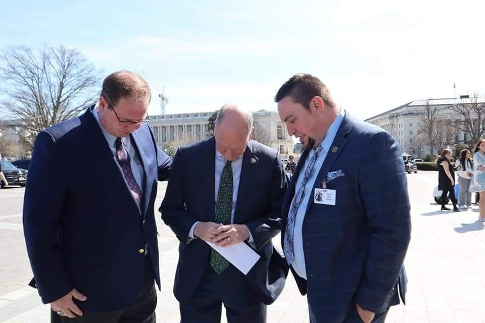 AwakeAmericaNC's tweet photo. God blessed Capitol Connection this week! Thank you to those Pastors from North Carolina who were able to attend and pray with @SenThomTillis @SenatorBurr @RepDanBishop. https://t.co/D9rBbeqXui