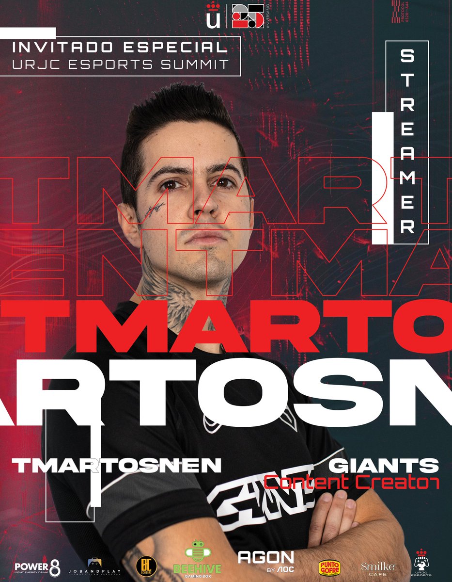 La segunda sorpresa de hoy es que tendremos a <a href="/tmartosnen/">Toño Nen</a> con nosotros en el URJC Esports Summit!! 👀👀

Creador de contenido de <a href="/GiantsGaming/">GIANTX</a> y el mejor Sett de todo Europa.