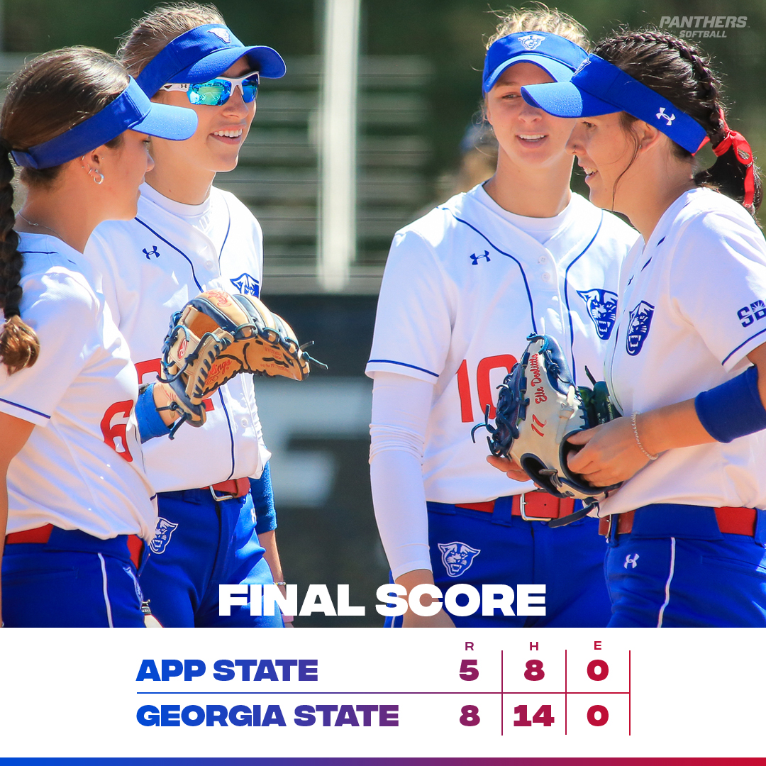 GSU_Softball's tweet photo. 𝗔 𝗦𝗲𝗿𝗶𝗲𝘀 𝗖𝗹𝗶𝗻𝗰𝗵𝗲𝗿

The bats woke up with a big third inning to help GSU to an 8-5 win over Appalachian State on Sunday.

#OurCity https://t.co/z6RudrhjX8