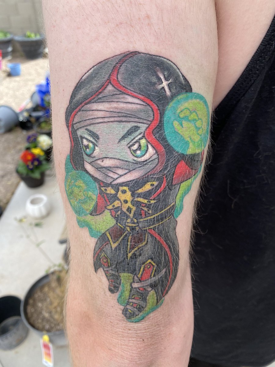 Skillio87's tweet photo. My wife’s and my new tattoos!        Artist: Sasha Fontaine
Instagram: xxsashafontainexx @noobde https://t.co/b02jAAmBCx