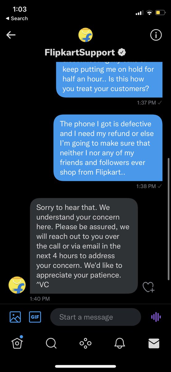 FelisFella's tweet photo. Has been waiting for more than 10 hours still haven’t gotten any calls from @flipkartsupport @Flipkart 👀💀 https://t.co/P80GfSS13j