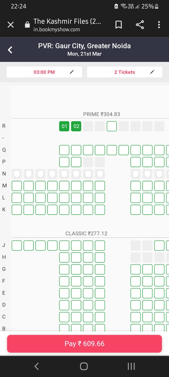 Nitin23rd's tweet photo. Tickets for #TheKashmirFiles (tax free) are costlier than that for #BachchhanPaandey (tax applicable)
This is in @_PVRCinemas ,Gaur City Mall
@myogiadityanath @narendramodi @PMOIndia @CMOfficeUP @vivekagnihotri @AnupamPKher https://t.co/N45bRSBNBK