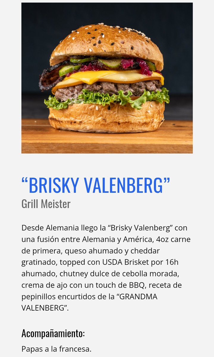 Zue60's tweet photo. Mi opinión
🍔 Brisky Valenberg
👨🍳 Grill Meister
BUENÍSIMA!
La carne tenía sabor, el brisket también, el chutney muy rico, se le siente el toque del queso ahumado, definitivamente si la dejan en el menú la pediría de nuevo
La verdad me gustó y Buco!
#BurgerWeek2022 https://t.co/0Z3ybMj6GP