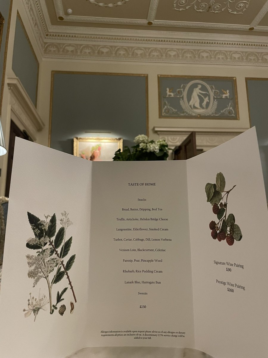 Dinner <a href="/ShaunRankin/">Shaun Rankin</a> restaurant in <a href="/GrantleyHall_/">Grantley Hall</a> #guest #hungry