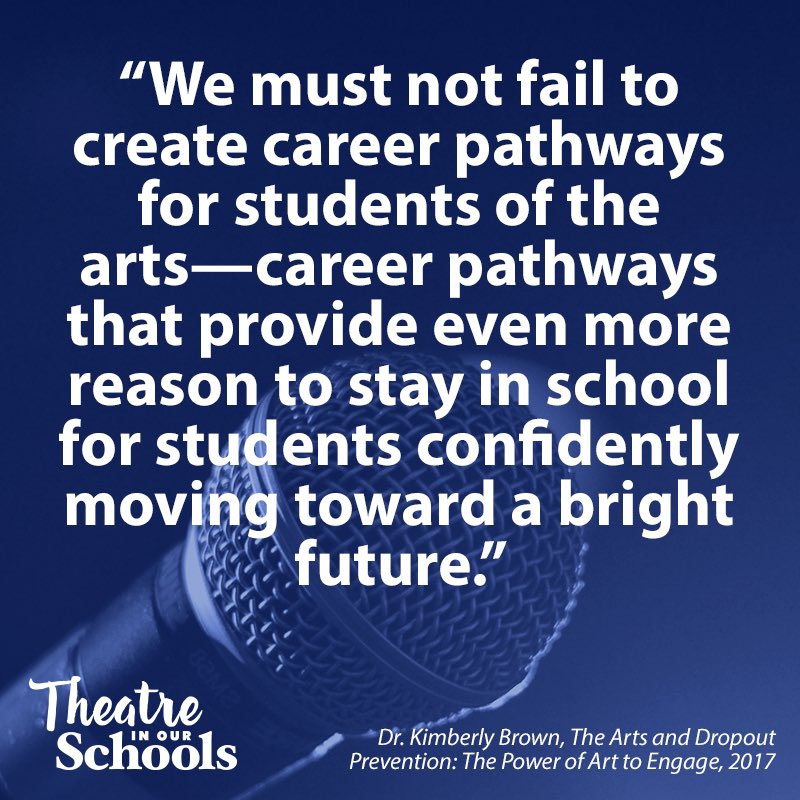 NCThespians's tweet photo. Arts students need to know there are career paths in arts. Encourage our students! #theatreinourschools #tios #tios22 #artsmatter #dotheatre https://t.co/oPXZGHQbj3