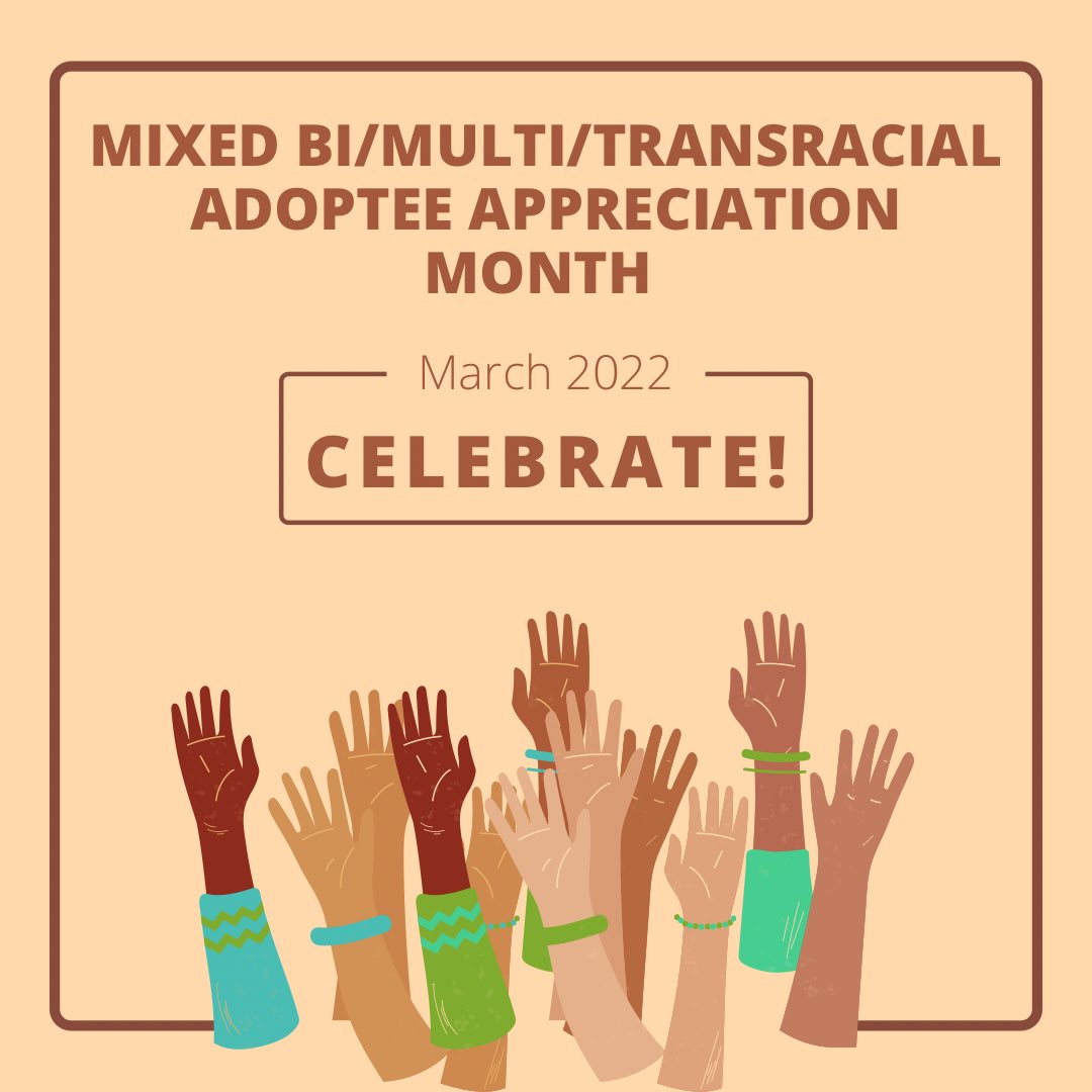 mixedgreensunt's tweet photo. Happy Mixed Bi/Multi/Transracial Adoptee Appreciation Month! 

As we wrap up this month, don’t forget to check out our Instagram! https://t.co/UysAF8HhGQ