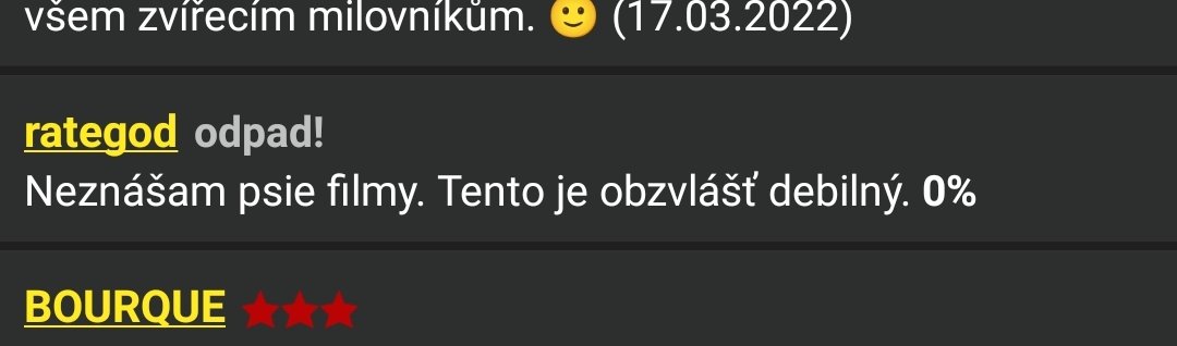 Kudzis90's tweet image. Netflix mi nabízí film #RescuedByRuby . Vypadá to slibně. Pes, láska, hezké prostředí. Jdu to omrknout na ČSFD. Nevěděl jsem, že tam pises hodnocení @durcak_michael . Film si nepustím.