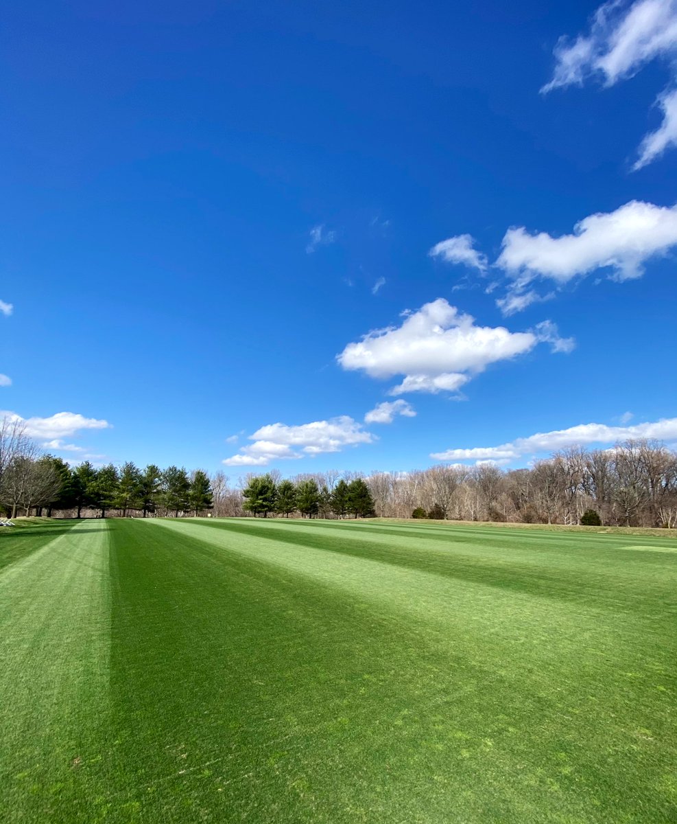 MDSoccerPlexGEM's tweet photo. Last wknd’s snow & cold reduced our soil temp by 10 F. But sun all week helped us rebound & accomplish alot!
- Mow height⬇️to 3/4” to stimulate more recovery from heavy late fall use damage
- Aeration where needed for max surface smoothness
- Irrigation started
#SpringIsHere https://t.co/kFG2dqh2nM