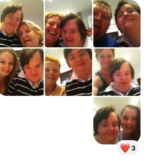 ManyaAngley's tweet photo. It’s World Down Syndrome Day. Here’s my sister, Emma, with my Mum, brother & his family. She died in 2018 w dementia but we advocated for her to stay alive & well from go to woe. Many folk with #ID don’t have family who can do that. #WDSD @GregHuntMP @Mark_Butler_MP @CIDvoice https://t.co/2kkMtr4EKR