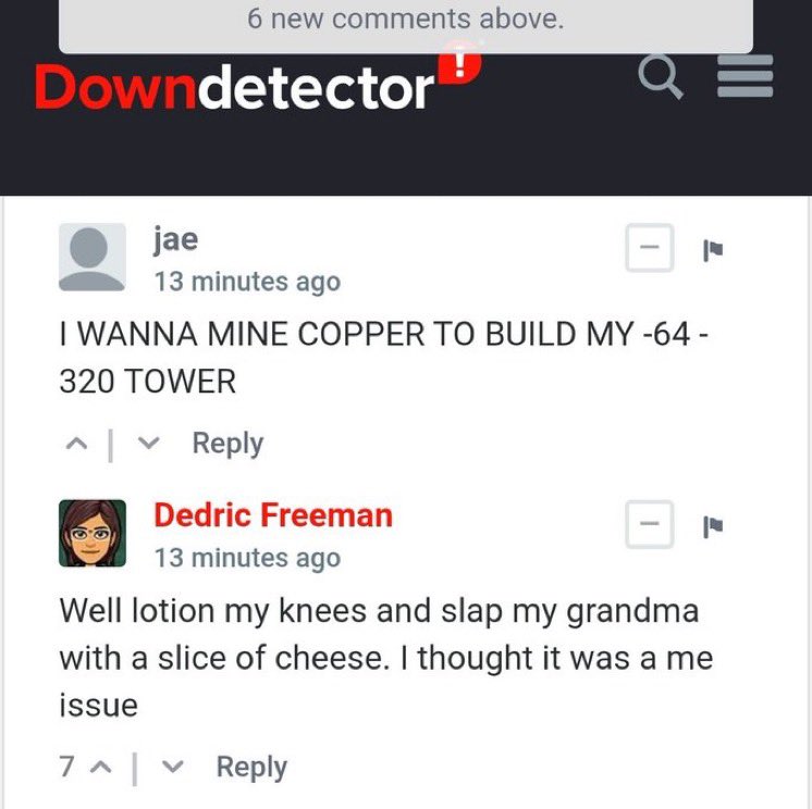 weird downdetector tweet media