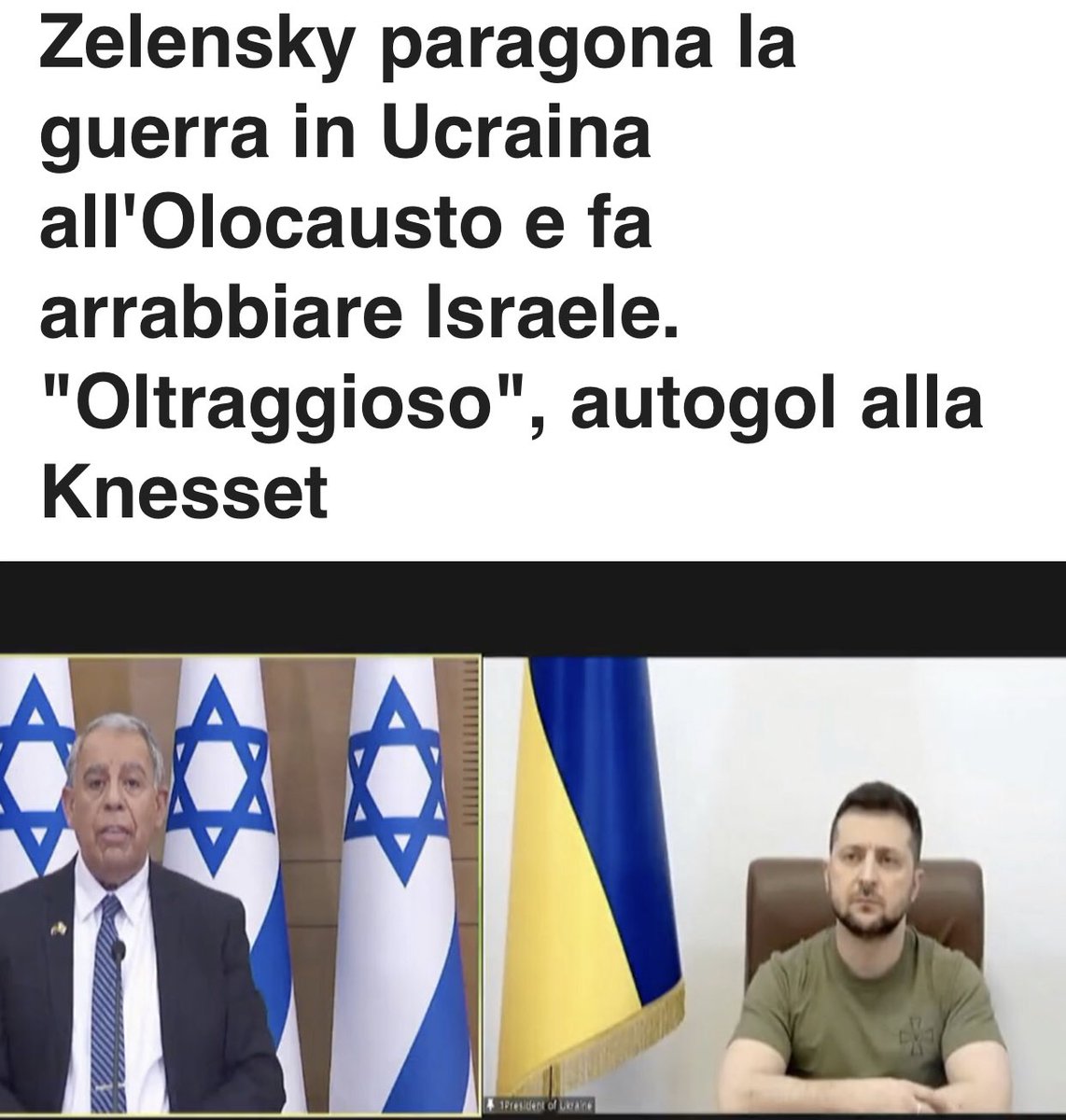 ilpresidenteh's tweet photo. Finalmente #Zelensky ha pisciato fuori dal vaso.

#Israele https://t.co/by54yg8lj6