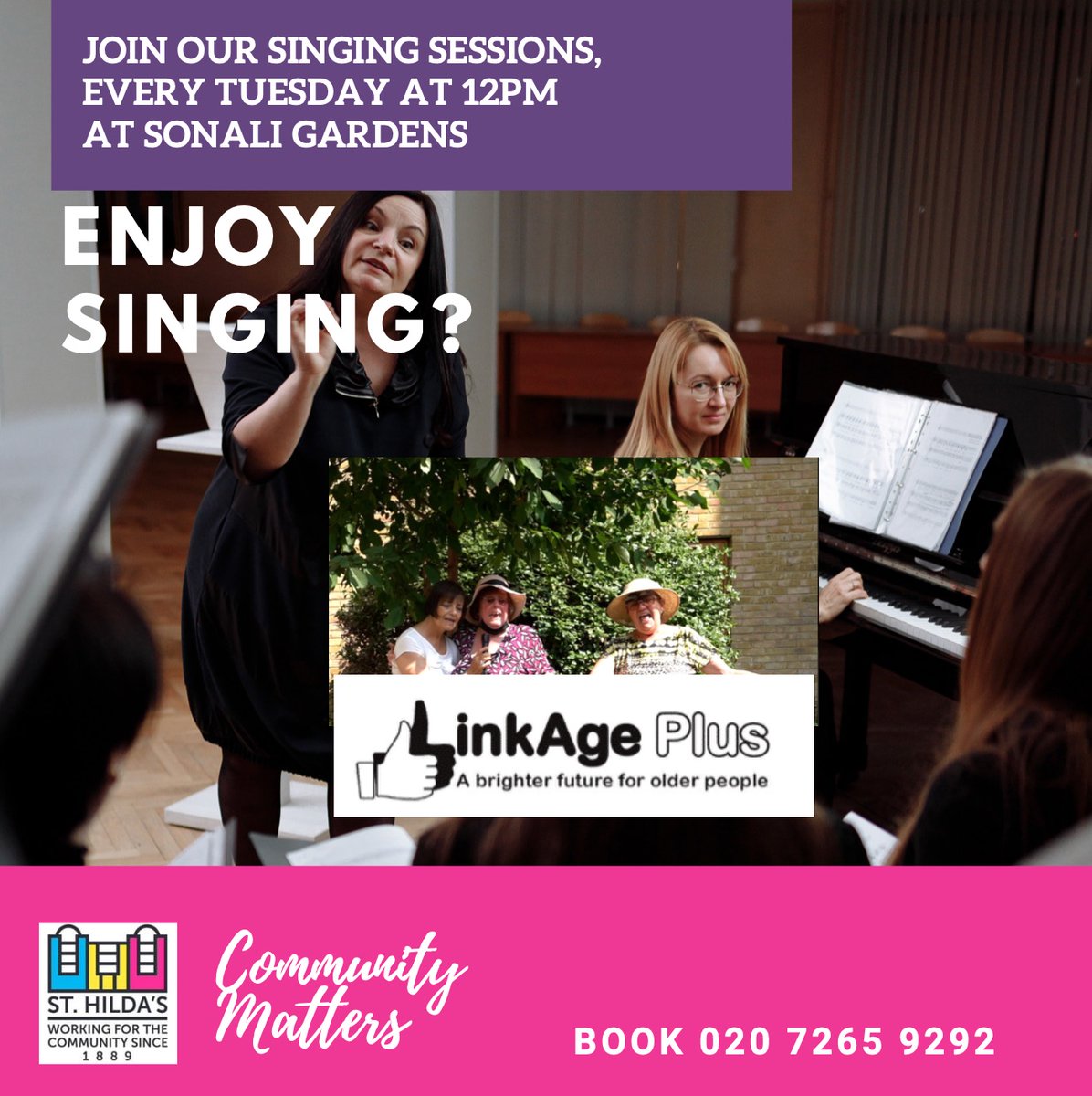StHildasEast's tweet photo. Like singing? Come and join our FREE singing sessions at Sonali Gardens every Tuesday at noon. From absolute beginners to more experienced singers join our friendly group. Tel: 020 7265 9292. @StHildasEast #singing #CommunityHub #womenatoxford #cheltladiescoll
#linkageplus https://t.co/7znHshwZw1