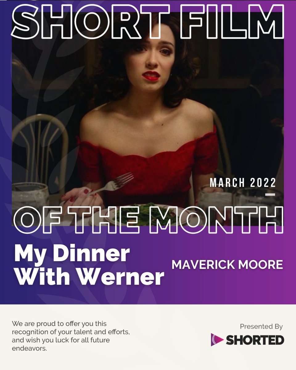 Presenting <a href="/DinnerWithWern/">My Dinner With Werner</a>, our 'Short Film of the Month' (March)! Parodical, farcical, and so much more, it takes you into the scene of a dinner date where things are just about to devolve into absolute chaos.

You can watch it here: bit.ly/3N535eU