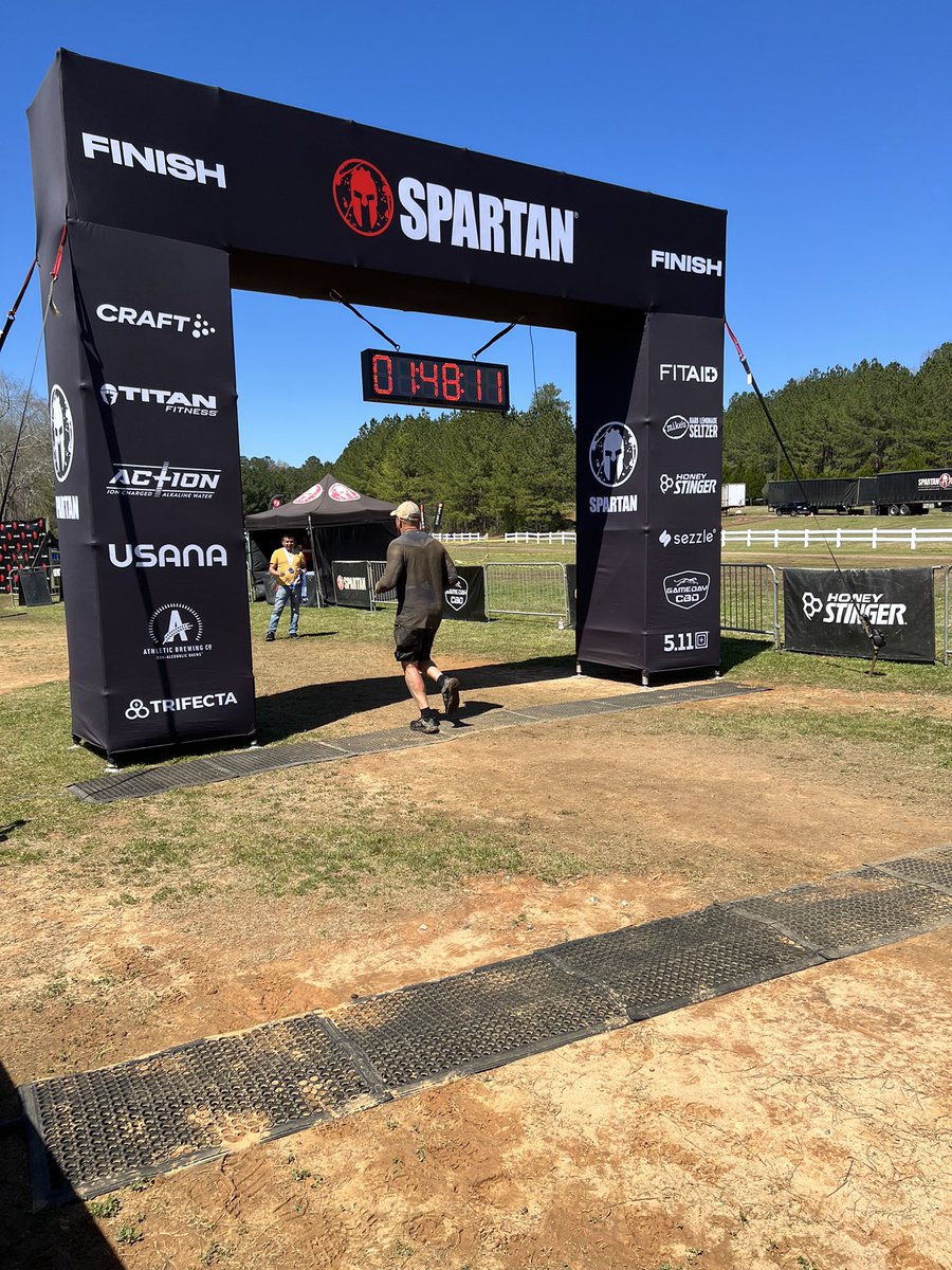 PastorBrettJ's tweet photo. Completed my first Spartan race yesterday, the Super (10k). I completed all but 3 obstacles but the best part was my neighbor signing up the night before just so he could coach/ encourage me through it! #IronSharpenethIron https://t.co/TwoKi89rlh