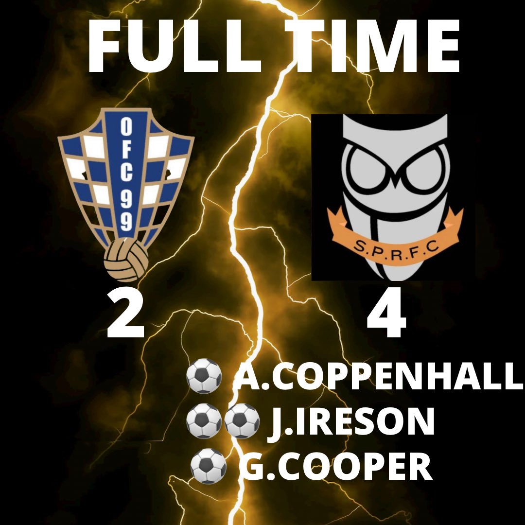 sprfc's tweet photo. Great win for SPRFC today away at Olympic AFC. 1-0 down at HT but a solid 2nd half performance saw us run out 4-2 winners with goals from @coppenhall90 , @G_Coops5 and two goals and a MOTM performance from @joshireson7 on his debut! #upthegers #sprfc #sundayleague https://t.co/2qWVNban6p