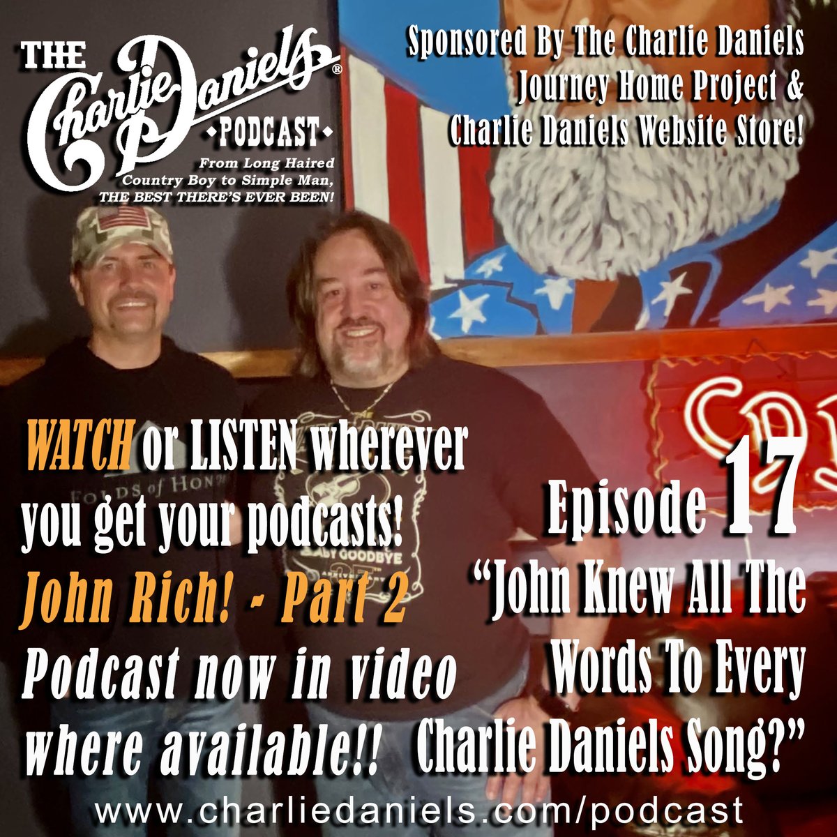 CharlieDaniels's tweet photo. Check out The @CharlieDPodcast here: https://t.co/P8L1CoDJxq or wherever you get your podcasts!

Here's part 2 of our interview with @johnrich, music and the story of CD, Sr.'s lost (and found) guitar. - TeamCDB https://t.co/uUmLD8FGFS