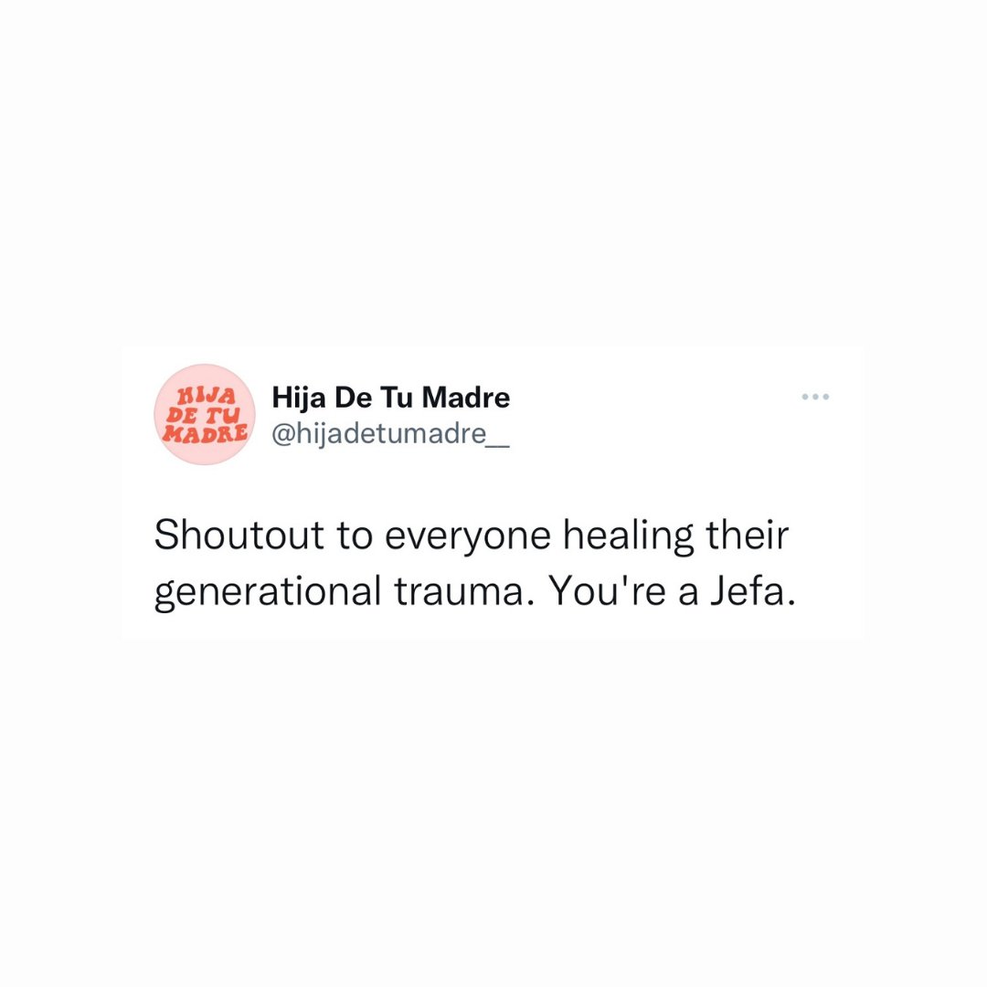 hijadetumadre__'s tweet photo. I'm proud of you Jefa. Healing that 1st gen trauma is needed for the soul. Make the initiative to start those needed conversations with your family. You got this Jefa💖!
Friendly reminder: #JefaDay is March 31st🗓️ https://t.co/gVouLX5mk9