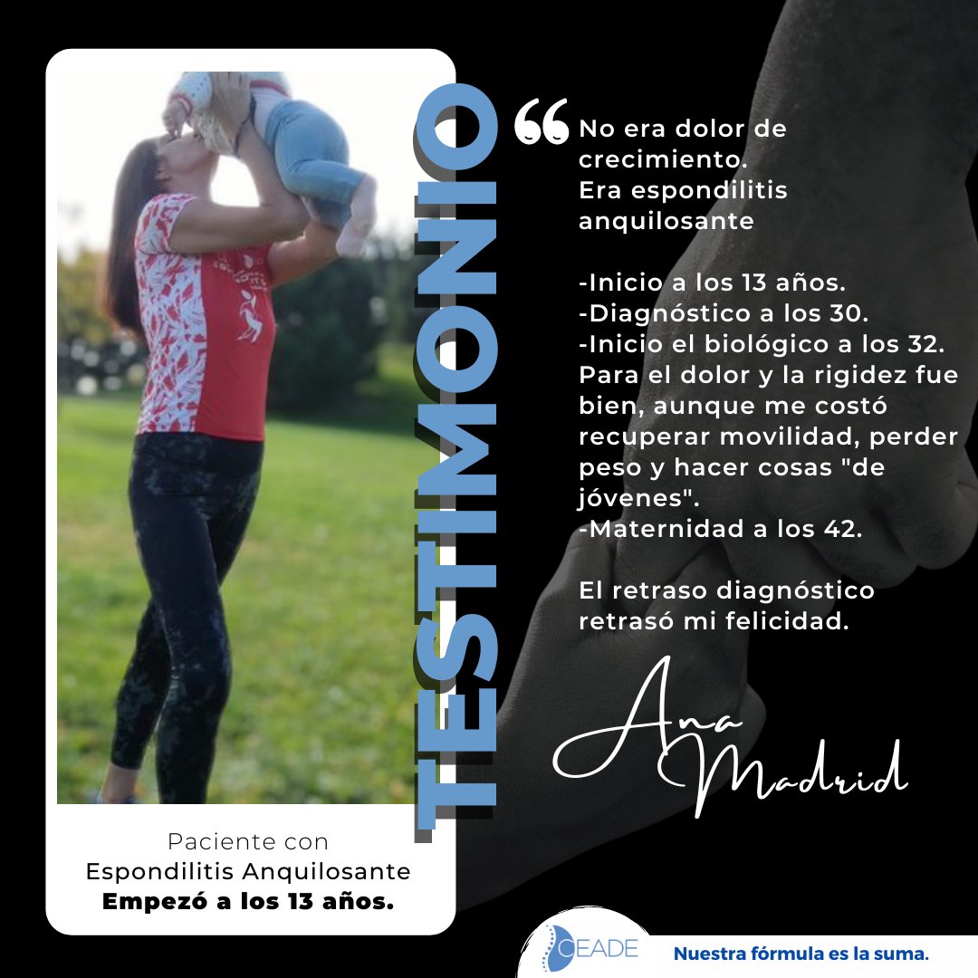 CEADE_'s tweet photo. 📌El 18 de Marzo fue el Dia mundial de las enfermedades reumáticas en la infancia y la adolescencia. En este tipo de patologías es fundamental el diagnóstico precoz para su control y calidad de vida del paciente. 

👉Os contamos el caso de Ana compañera de redes #ceade. https://t.co/uF2QkpXwjD