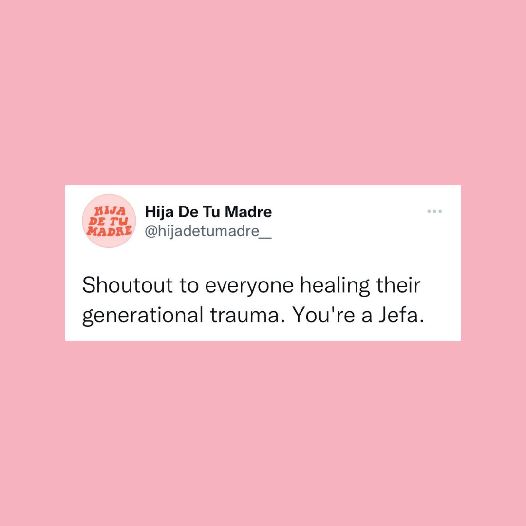 hijadetumadre__'s tweet photo. I'm proud of you Jefa. Healing that 1st gen trauma is needed for the soul. Make the initiative to start those needed conversations with your family. You got this Jefa💖!
Friendly reminder: #JefaDay is March 31st🗓️ https://t.co/gVouLX5mk9