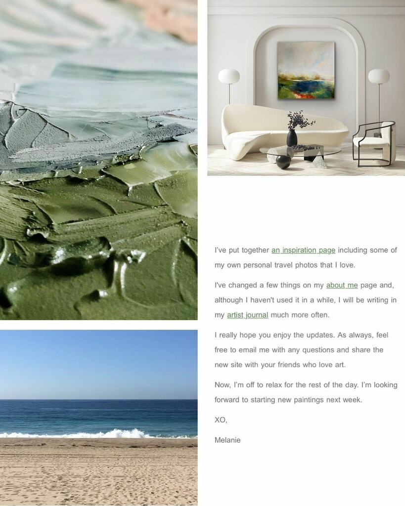 melaniebiehle's tweet photo. I did it! I launched my new website…on the first day of spring! Now, I’m resting, and next week I’m PAINTING 💚 You can check it out through my profile link. 💚
#melaniebiehle
#elledecor #finditstyleit #sodomino #styleathome #interiordesigners #bhg… https://t.co/xn3dSRWNTl https://t.co/bDJ7Iu4Qeq