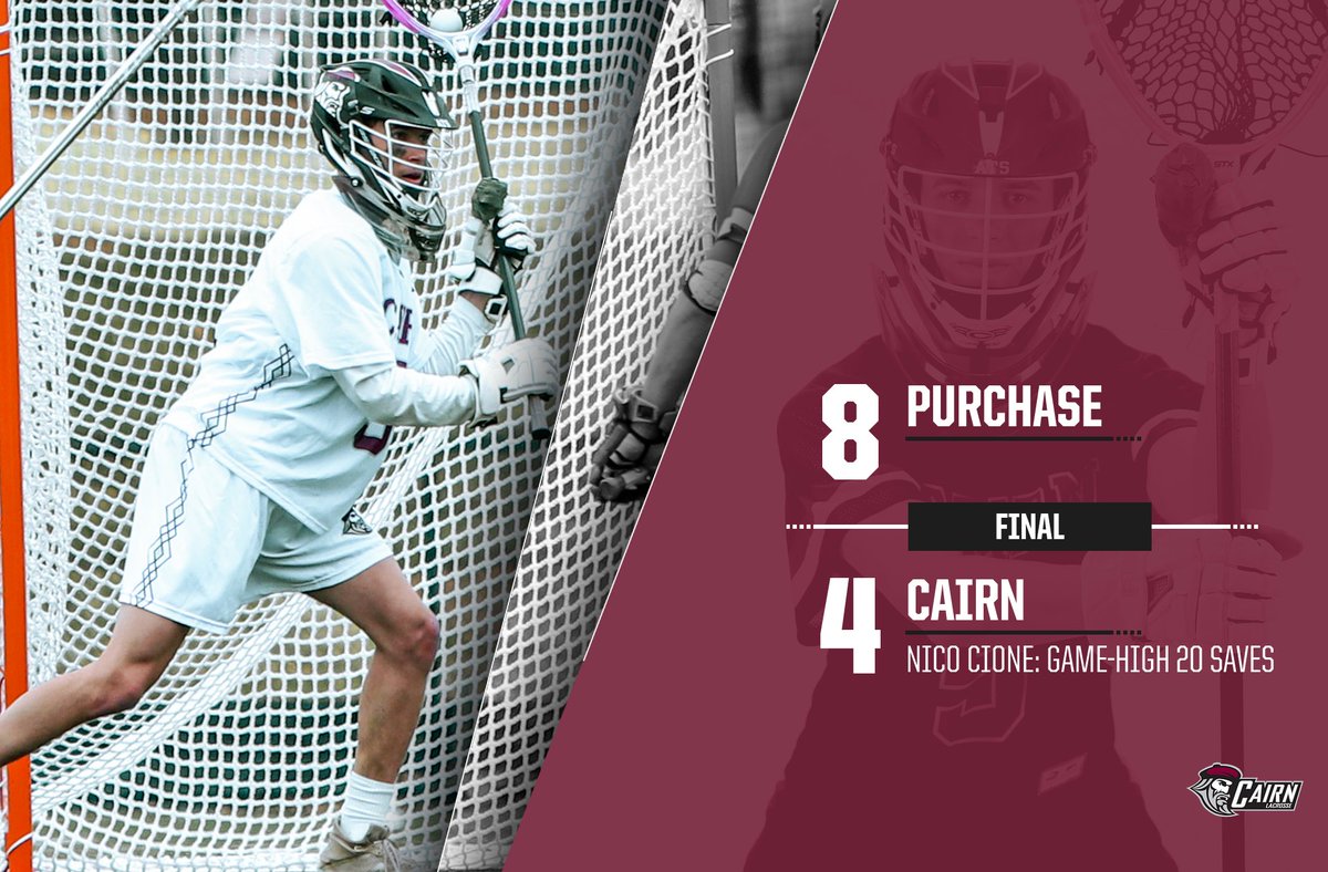 Freshman Nico Cione snagged a game-high 20 saves, recording a 71.4% save percentage as @cairnmenslax opened up the brand new Stillman Complex on Sunday!

#GoCairn #CairnMLAX #AndThenSome