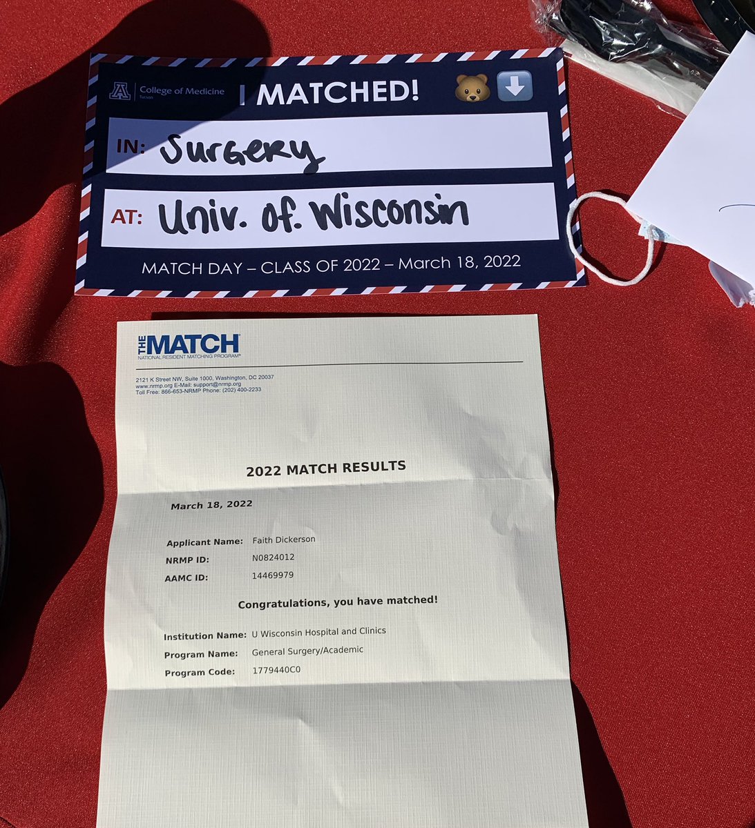 I’m a Badger! I’m moving to Madison! Feeling incredibly blessed and excited. Thank you to all of those who supported me along the way 😭😍🙏🏾. <a href="/WiscSurgery/">UW-Madison Department of Surgery</a> #MatchDay2022 #Match2022   #GenSurgMatch2022 #ILookLikeASurgeon #BlackGirlsDoSurgery