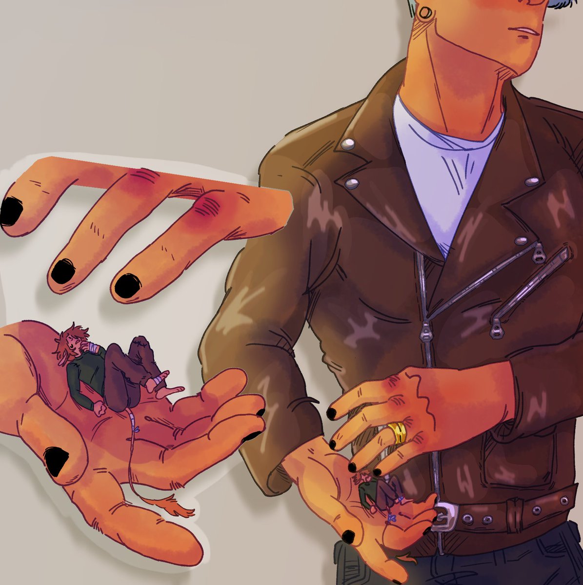 leetletheif's tweet photo. protective hand over hand is my fav and i will draw it till i rot #sizetwitter #sfwgt https://t.co/OqDQnBx13M
