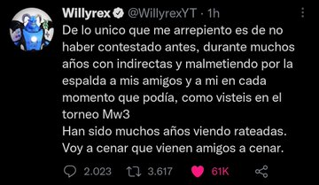 astianmi's tweet photo. Para los que se perdieron el salseo, aquí los tweets que Willy ha borrado. Willyrex vs The Grefg https://t.co/4F4tiZPKm4