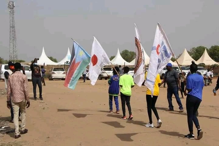 FutureStarsFoo5's tweet photo. The 6th edition of the National Unity Day where athletics, football, boxing and volleyball will be played in Buluk Training Center #NUD2022 #JICA #Peace_Unity #SouthSudan https://t.co/kQFOyn9Xow