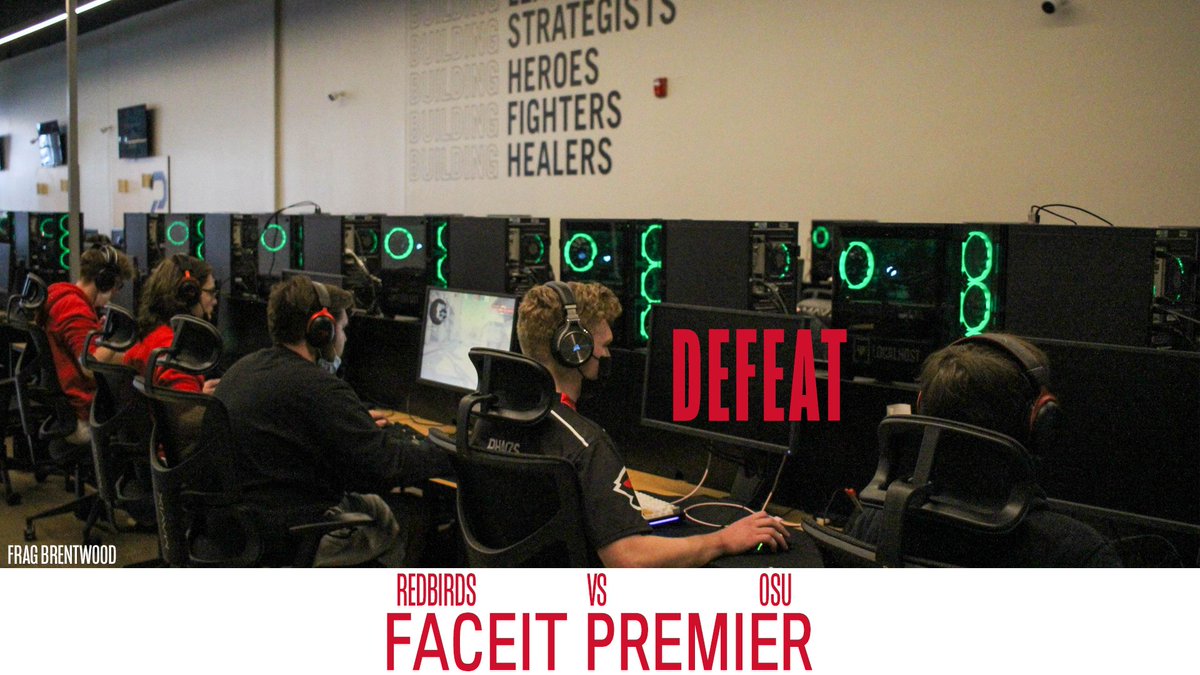 RedbirdCSGO's tweet photo. Our varsity team lost last night to @OSUBGC in our final match of the @FACEITCollege Premier League

#GG https://t.co/BETBTY2IXw