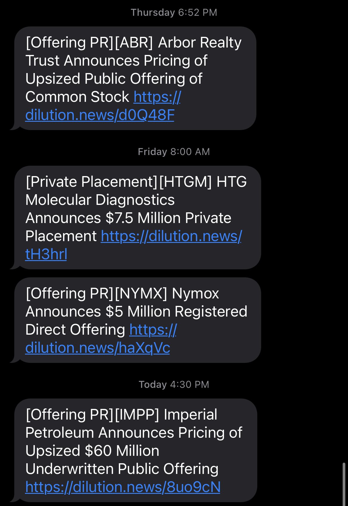 Dilution Tracker on Twitter "If you are a sub and haven’t signed up