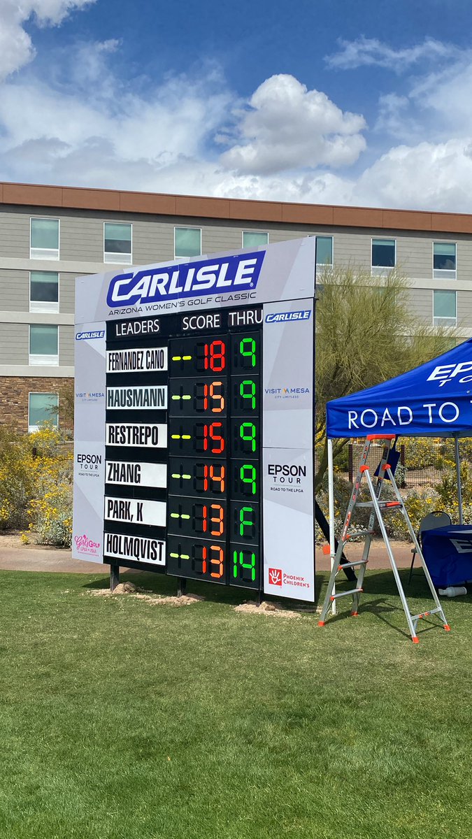 Current leaderboard as they make the turn! 

<a href="/EpsonTour/">Epson Tour</a> 
<a href="/LongbowGolfClub/">Longbow Golf Club</a> 
#Road2LPGA
#CarlisleGolfClassic