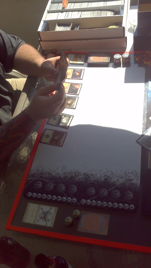 Dra8er's tweet image. Busted out the old magic cards yesterday for some good Olde Fashioned &quot;Front Porch Magic&quot;. What a beautiful day it was. 

#MtG #MagictheGathering #FrontPorchMagic #NerdShed