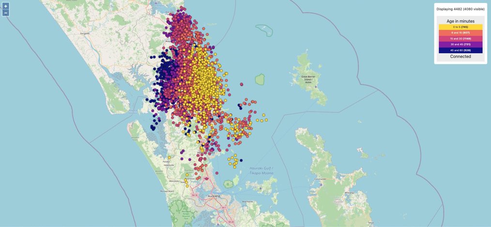 Incredible amount of lightning ⚡️ observed in the Auckland