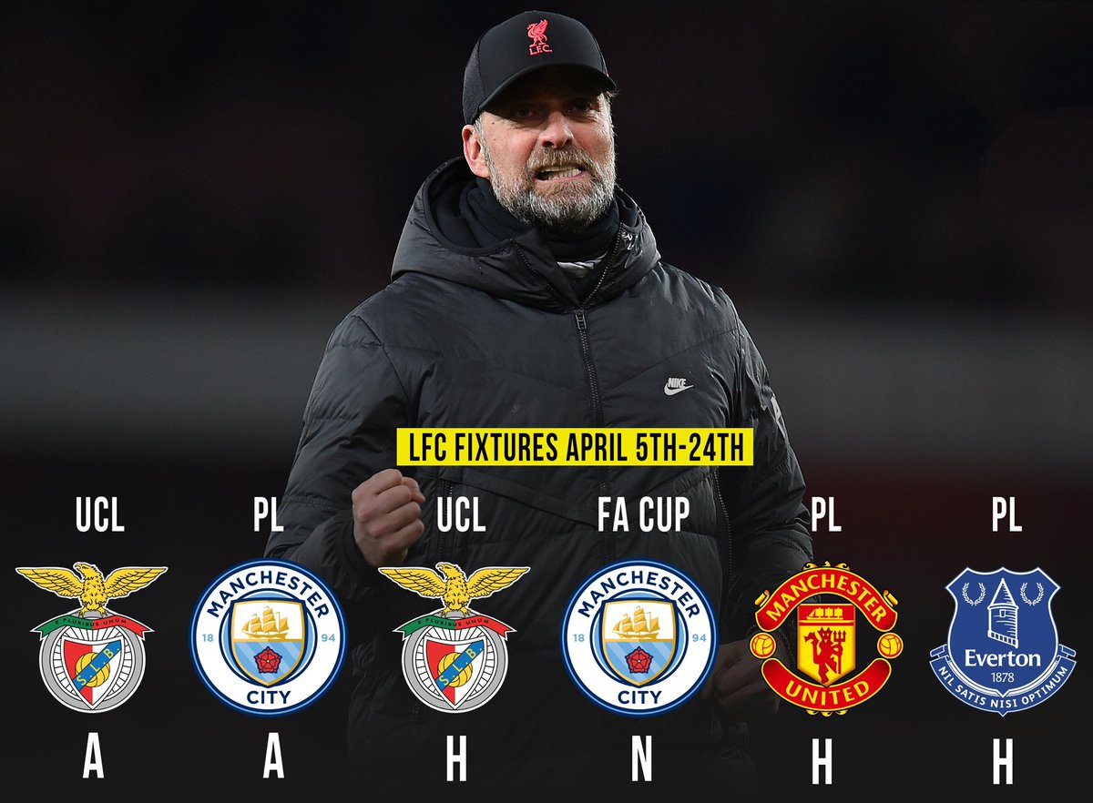 mrobbo10's tweet photo. Could be in a CL semi, top of the league, FA cup final, mancs out of Europe & blue 💩 in relegation by the end of April 🤣 #lfc #upthereds #quadison https://t.co/IRAkR5uLn9