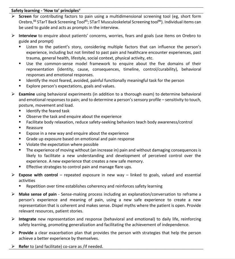 gsingh1902's tweet photo. 📄🔥 This paper is absolute GOLD from a stellar team of clinician/researchers @jpcaneiro @PeteOSullivanPT @bunzli_s Prof L Moseley et al🙌🏽 

🗣It provides HCPs with a ‘roadmap’ of how to implement exposure to promote change in clinic.

➡️https://t.co/nhzM0RtAzH https://t.co/fatqQDjEMr