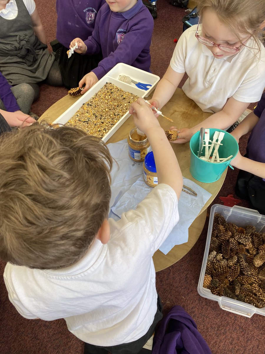 MrBlairBPS's tweet photo. ππ¦ Bird feeders π¦π
We took part in the #Wildchallenge. We made our own bird feeders using pine cones, peanut-butter & bird seeds. We then hung them on tress in our playground π
@RSPBScotland
(1/3)
#BPSOutdoorLearning #Wildchallenge https://t.co/Gq6EYt5WCW